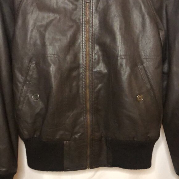 J. CREW brown genuine leather jacket. Size Small. - Picture 4 of 13